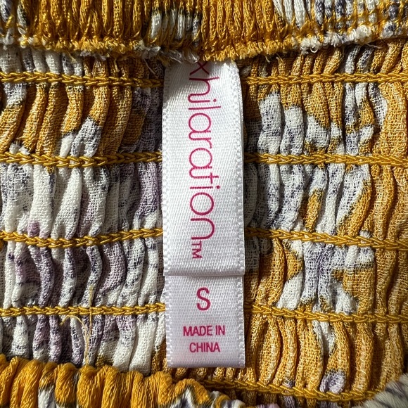 Yellow Floral Off the Shoulder Dress - Picture 5 of 6